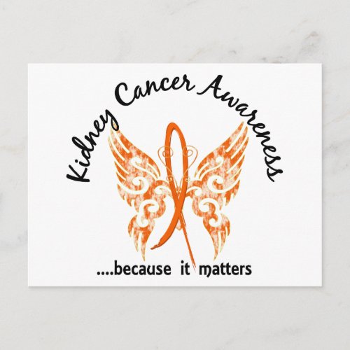 Grunge Tattoo Butterfly 61 Kidney Cancer Postcard