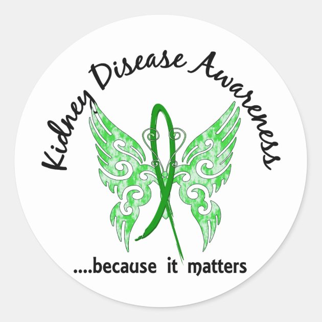 Kidney Disease Awareness Tattoo Butterfly Silver Plated Necklace  Zazzle