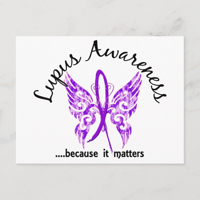 Grunge Tattoo Butterfly 6.1 Lupus Postcard (Front)