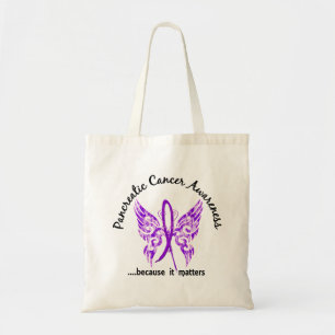 Grunge Tattoo Butterfly 6.1 Pancreatic Cancer Tote Bag