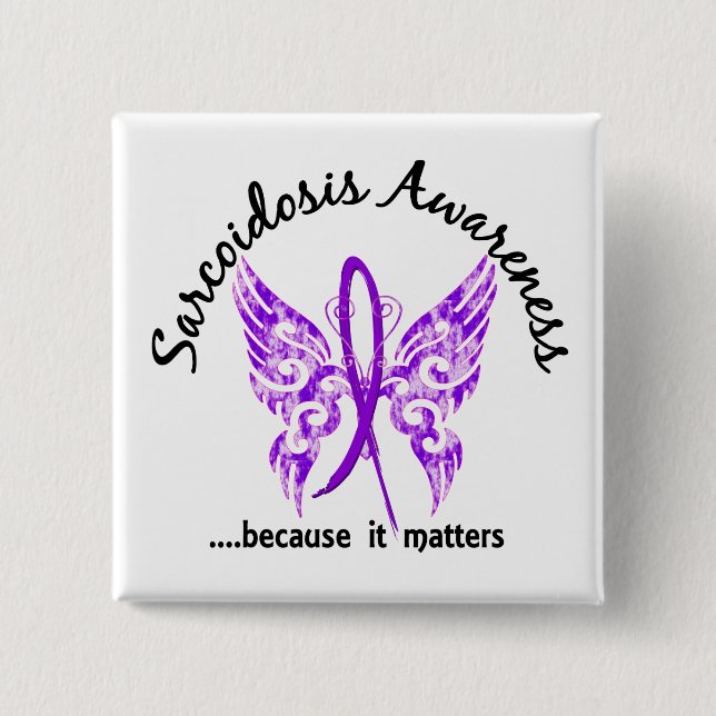 Grunge Tattoo Butterfly 6.1 Sarcoidosis Button (Front)