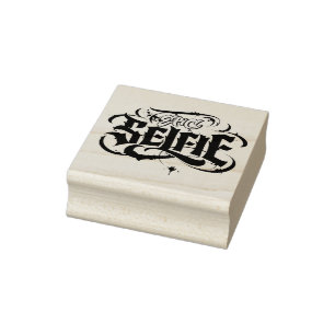Grunge Tattoo Lettering Epic Selfie Skateboard Rubber Stamp