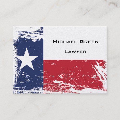 Grunge Texas Flag Business Card
