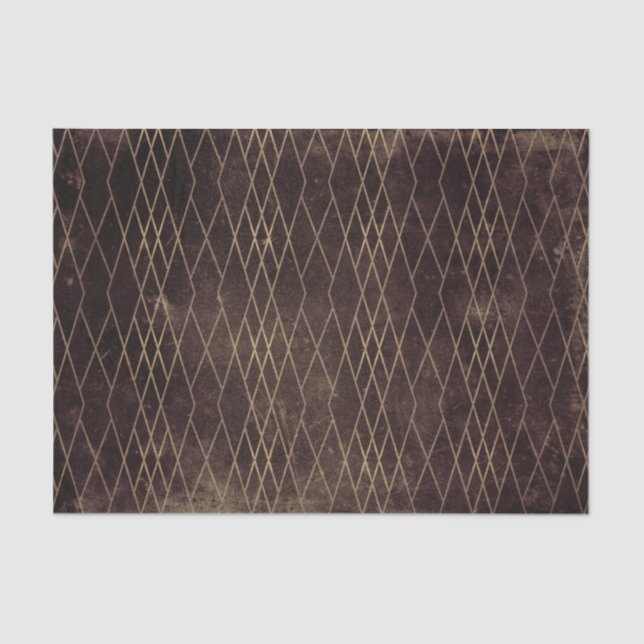 Grunge Texture Elegant Classy Chic Weathered Brown Tissue Paper (Front)