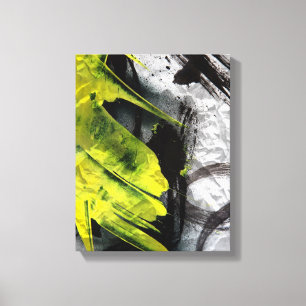 Grunge texture expressive brush strokes canvas print