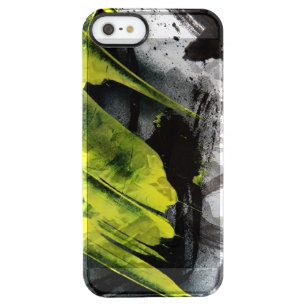 Grunge texture expressive brush strokes clear iPhone SE/5/5s case
