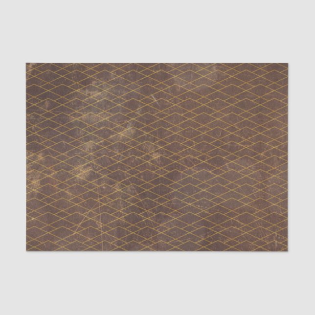Grunge Textured Pattern Abstract Geometric Deco Tissue Paper (Front)