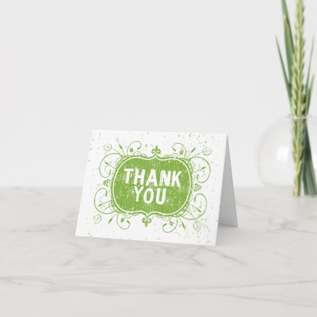 Grunge thank you card (Front)
