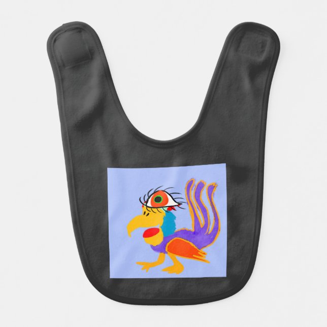 Grunge The Wyrd Burd Baby Bib (Front)