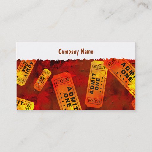 Customizable Grunge Tickets Business Cards