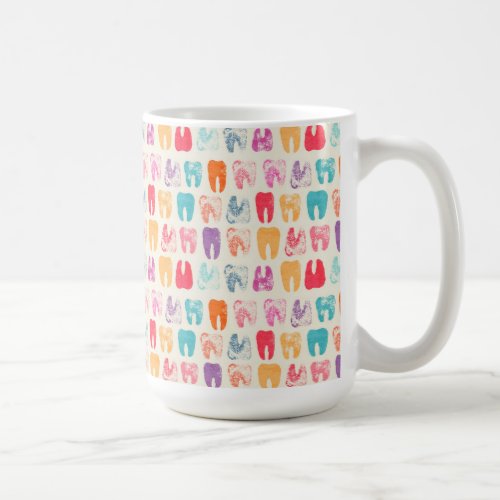 Grunge Tooth Pattern Coffee Mug