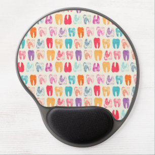 Grunge Tooth Pattern Gel Mouse Pad