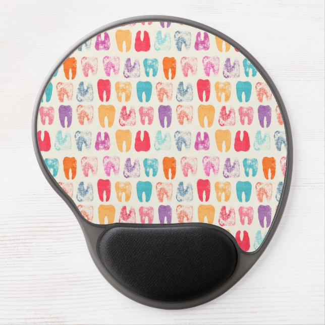 Grunge Tooth Pattern Gel Mouse Pad (Front)