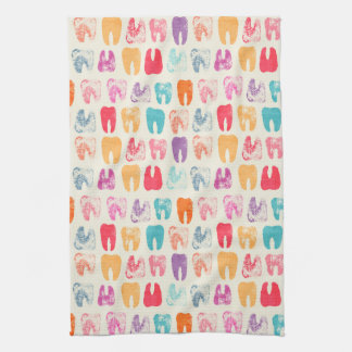 Grunge Tooth Pattern Kitchen Towel