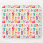Grunge Tooth Pattern Mouse Pad