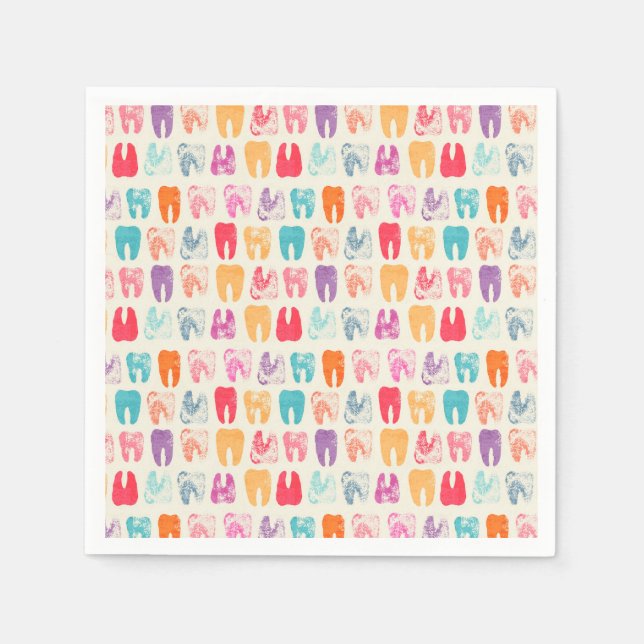 Grunge Tooth Pattern Napkins (Front)