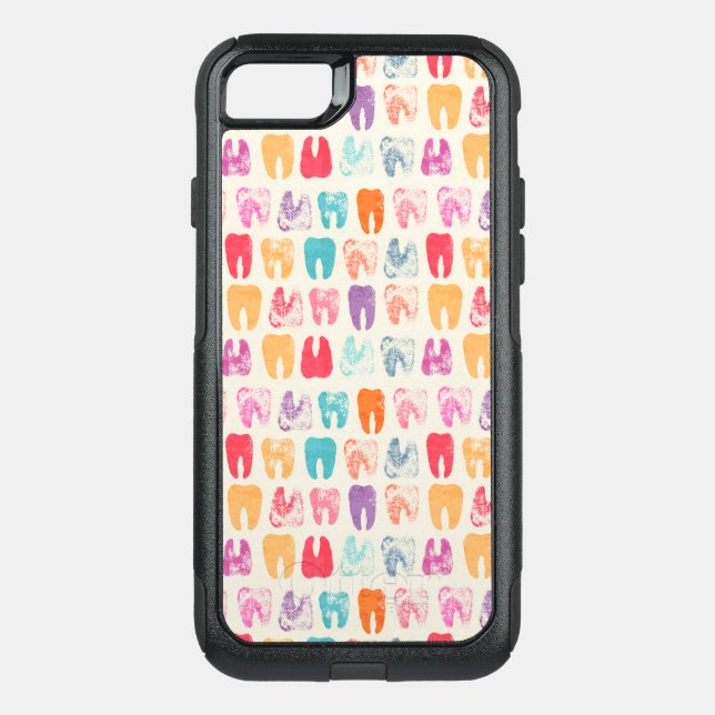 Grunge Tooth Pattern Otterbox iPhone Case (Back)