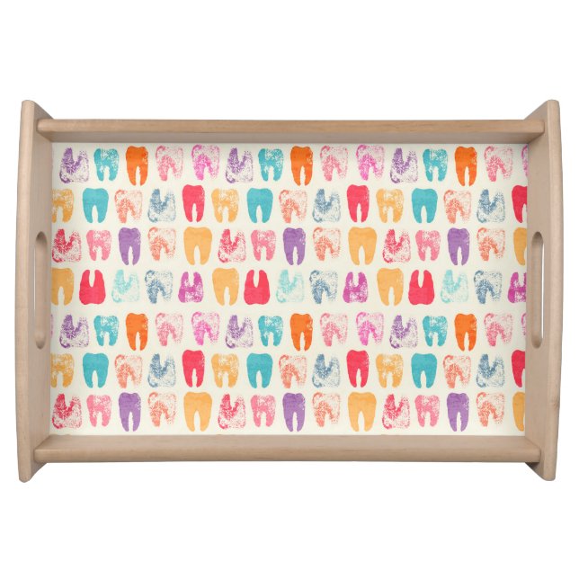 Grunge Tooth Pattern Serving Tray (Front)