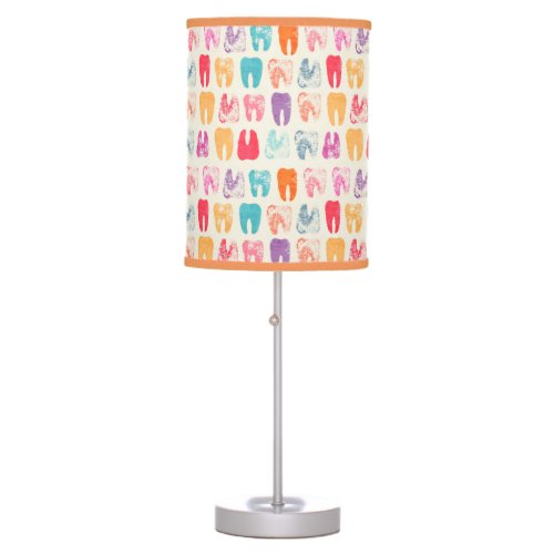 Grunge Tooth Pattern Table Lamp