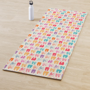 Grunge Tooth Pattern Yoga Mat