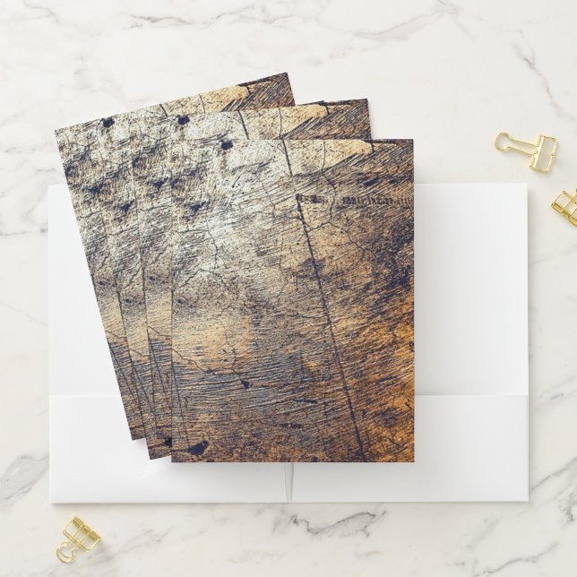 Grunge Tree Bark Pocket Folder (In Situ)