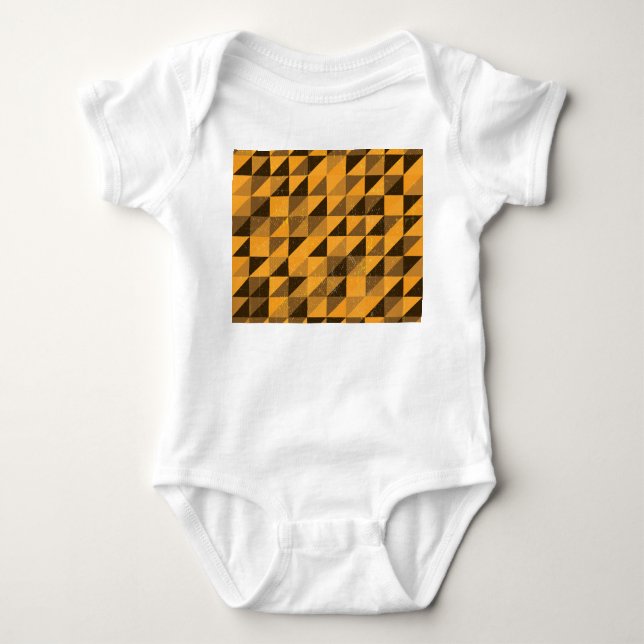 Grunge Triangle: Abstract Pattern Design Baby Bodysuit (Front)