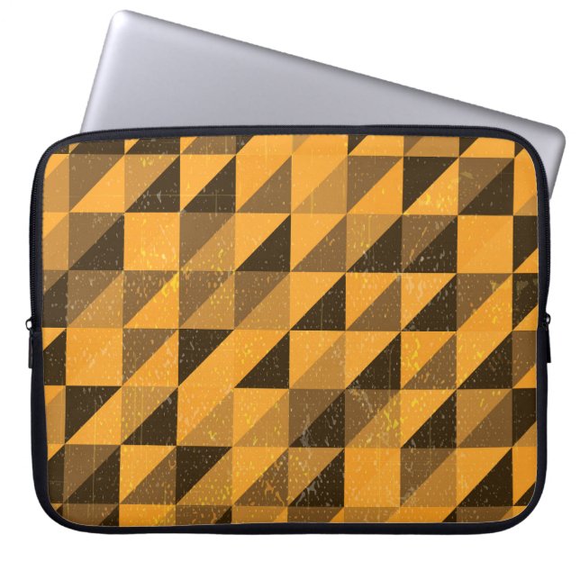 Grunge Triangle: Abstract Pattern Design Laptop Sleeve (Front)