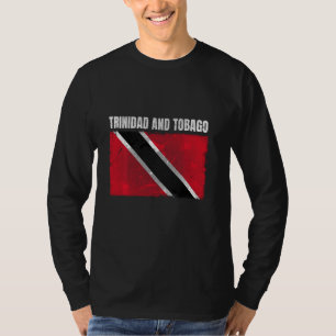 Grunge Trinidad And Tobago Flag Print Trinidadian  T-Shirt