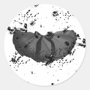 Grunge Tutu Classic Round Sticker