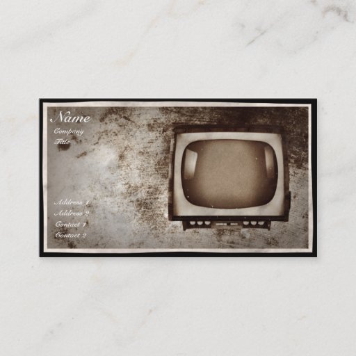 Customizable Grunge TV Repair Shop - Business Card