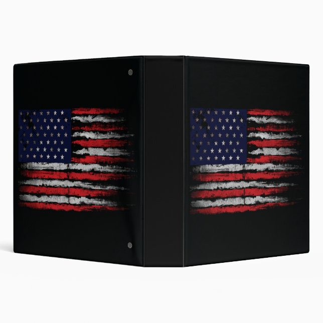 Grunge U.S.A flag 3 Ring Binder (Background)