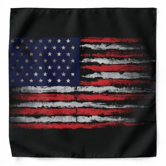 Grunge U.S.A flag Bandana (Front)