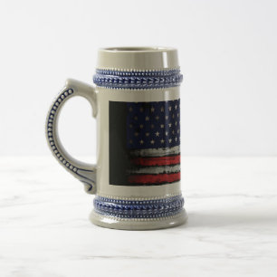 Grunge U.S.A flag Beer Stein