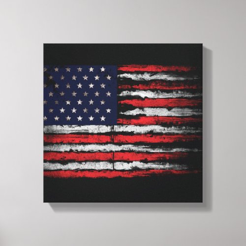 Grunge USA flag Canvas Print