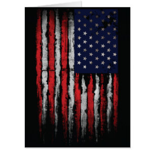 Grunge U.S.A flag Card