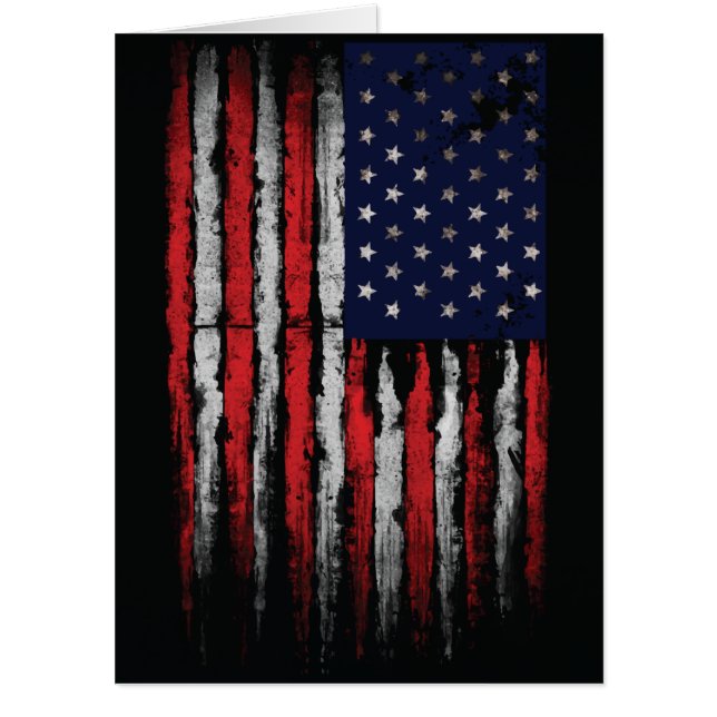 Grunge U.S.A flag Card (Front)
