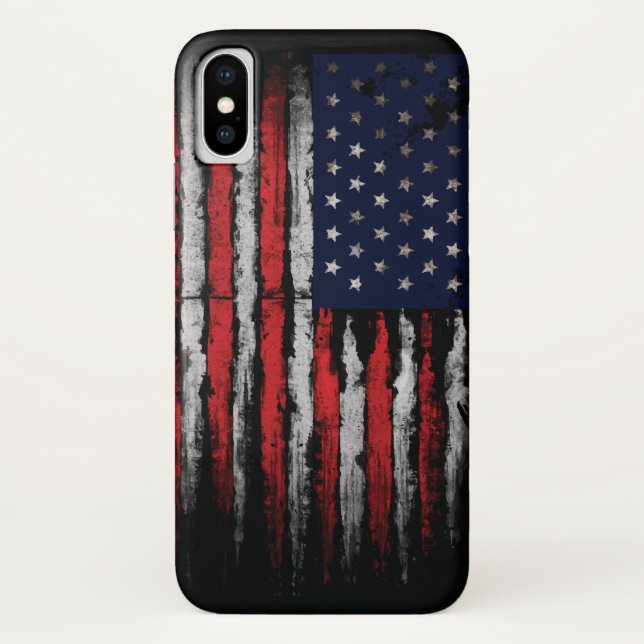 Grunge U.S.A flag Case-Mate iPhone Case (Back)