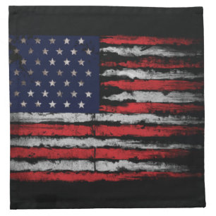 Grunge U.S.A flag Cloth Napkin