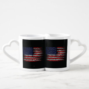Grunge U.S.A flag Coffee Mug Set