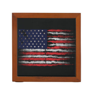 Grunge U.S.A flag Desk Organizer
