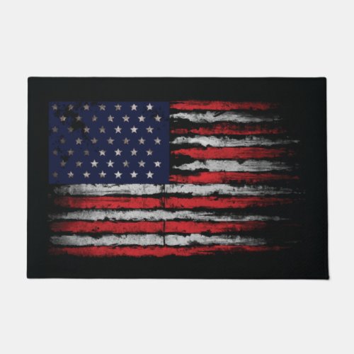 Grunge USA flag Doormat