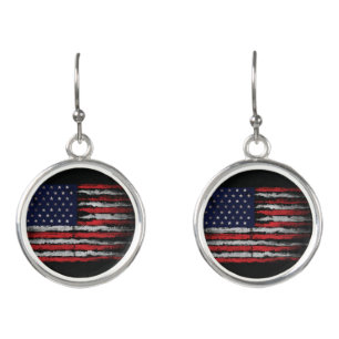 Grunge U.S.A flag Earrings