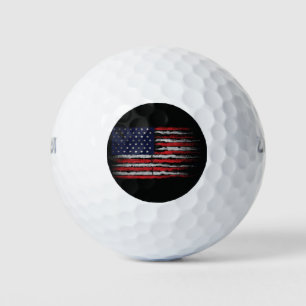 Grunge U.S.A flag Golf Balls