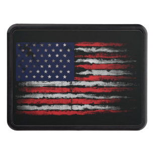 Grunge U.S.A flag Hitch Cover
