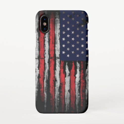 Grunge USA flag iPhone X Case