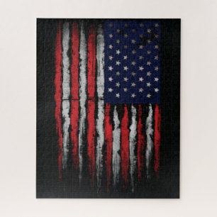 Grunge U.S.A flag Jigsaw Puzzle