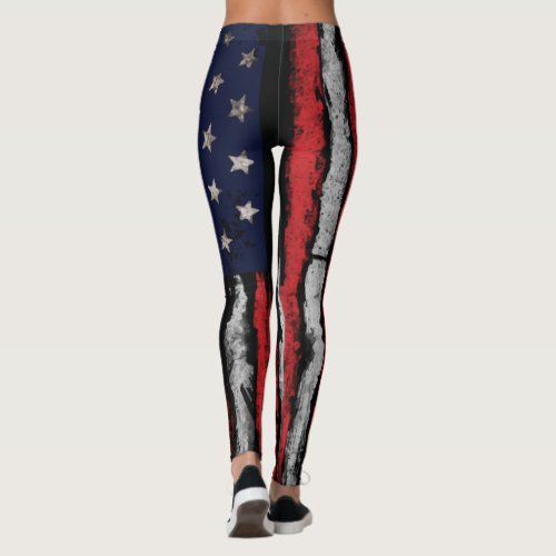 Grunge USA flag Leggings