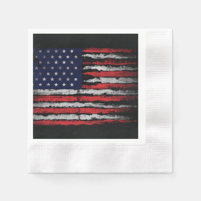 Grunge U.S.A flag Napkins (Front)