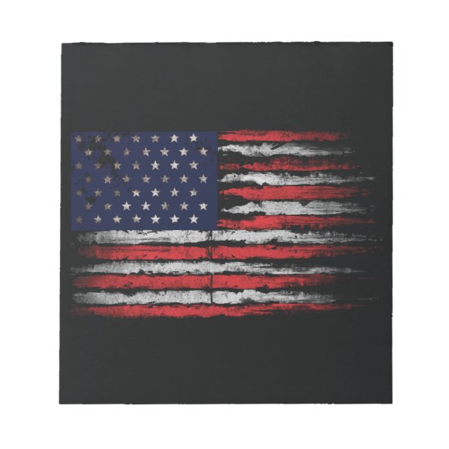 Grunge U.S.A flag Notepad (Front)