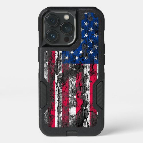 Grunge USA flag iPhone 13 Pro Case